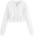 Example productCeboyel Zip Up Hoodies for Women Cropped Long Sleeve Sweatshirts Jackets Trendy Y2k Crop Tops Clothes 2023