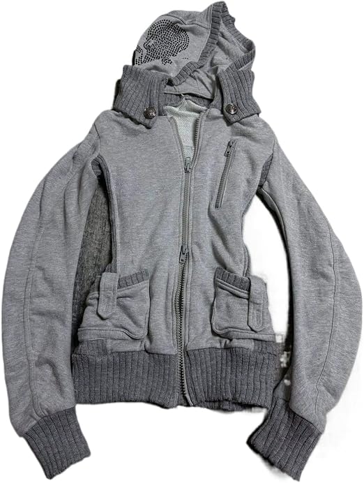 Skeleton Sweatshirt Punk Jacket Lightweight Rhinestone Zip Up Hoodie spooky hoodie patchwork jackets for women skull hoodies gothic jacket cropped jacket for women emo jackets slim fit hoodie