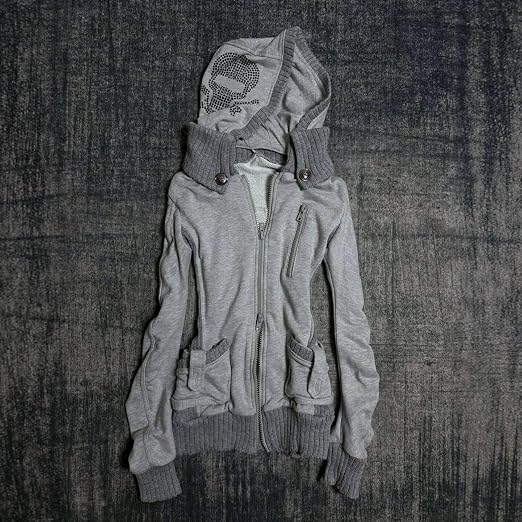 Skeleton Sweatshirt Punk Jacket Lightweight Rhinestone Zip Up Hoodie spooky hoodie patchwork jackets for women skull hoodies gothic jacket cropped jacket for women emo jackets slim fit hoodie